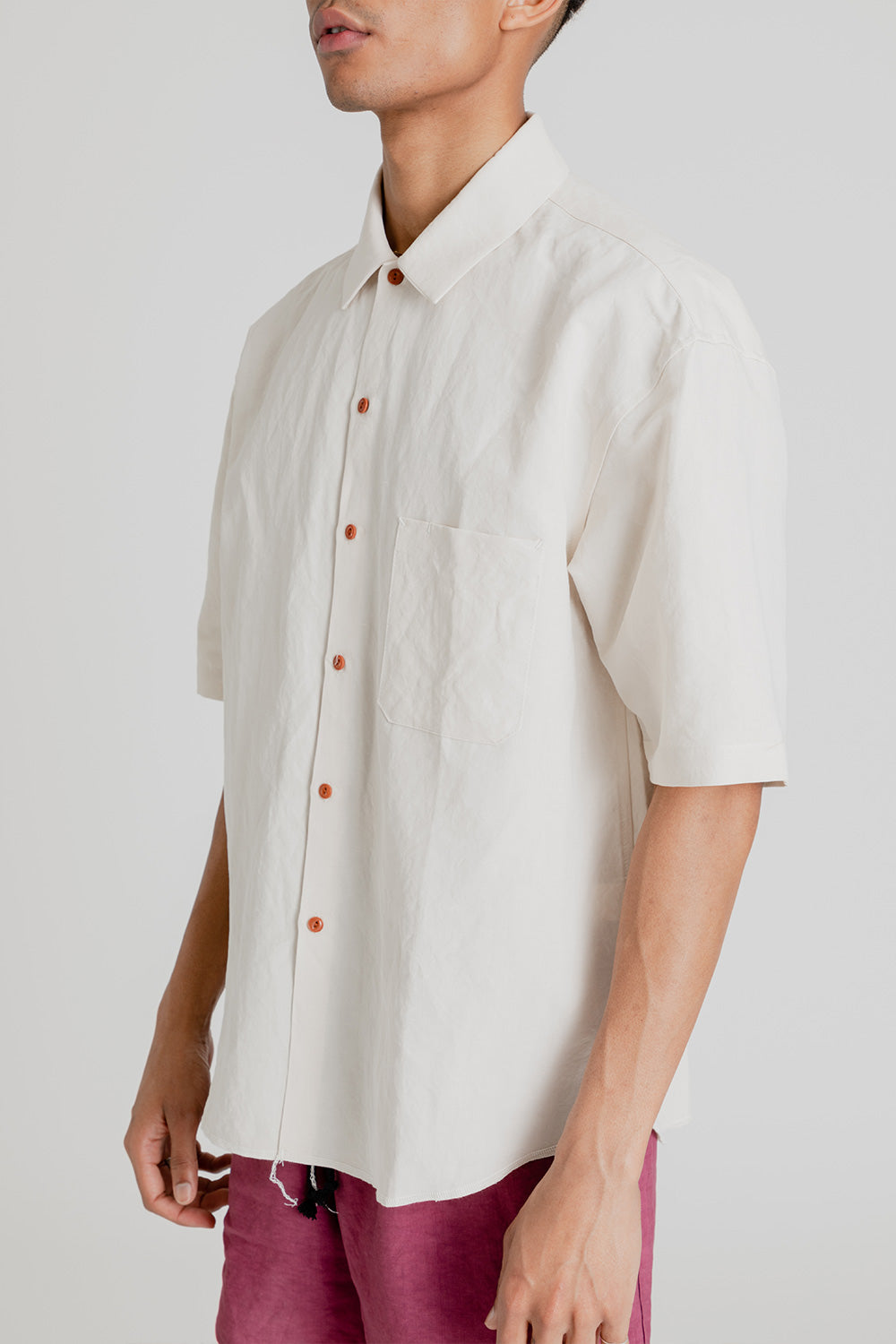 S.K. Manor Hill Sage Shirt in Bone