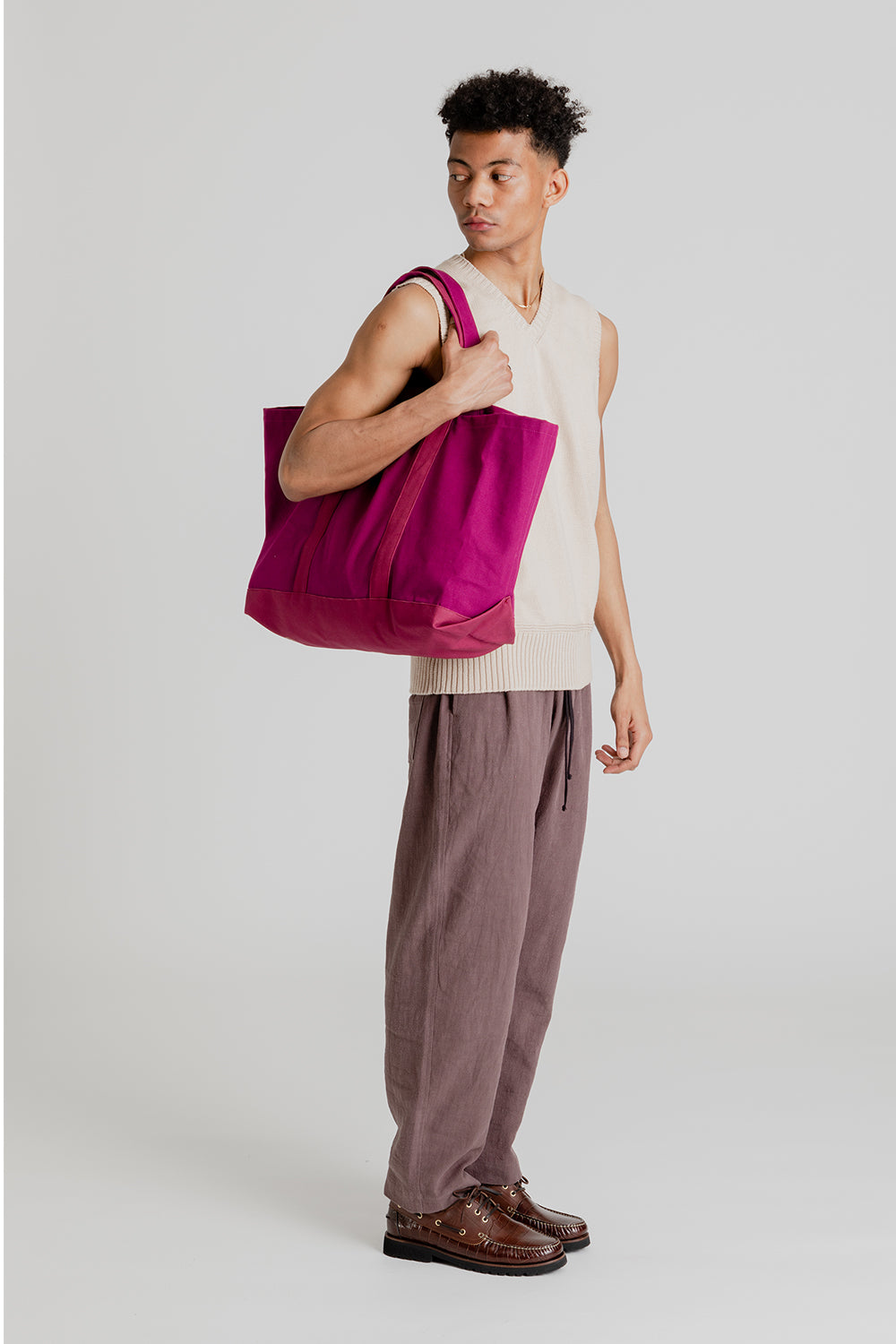 S.K. Manor Hill Tote Bag in Magenta