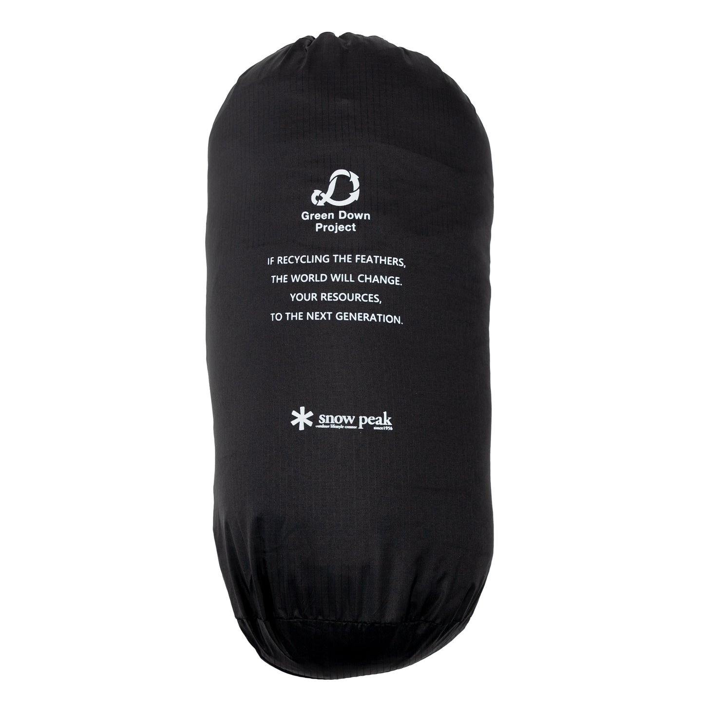 snowpeak recycled middle down packable jacket black