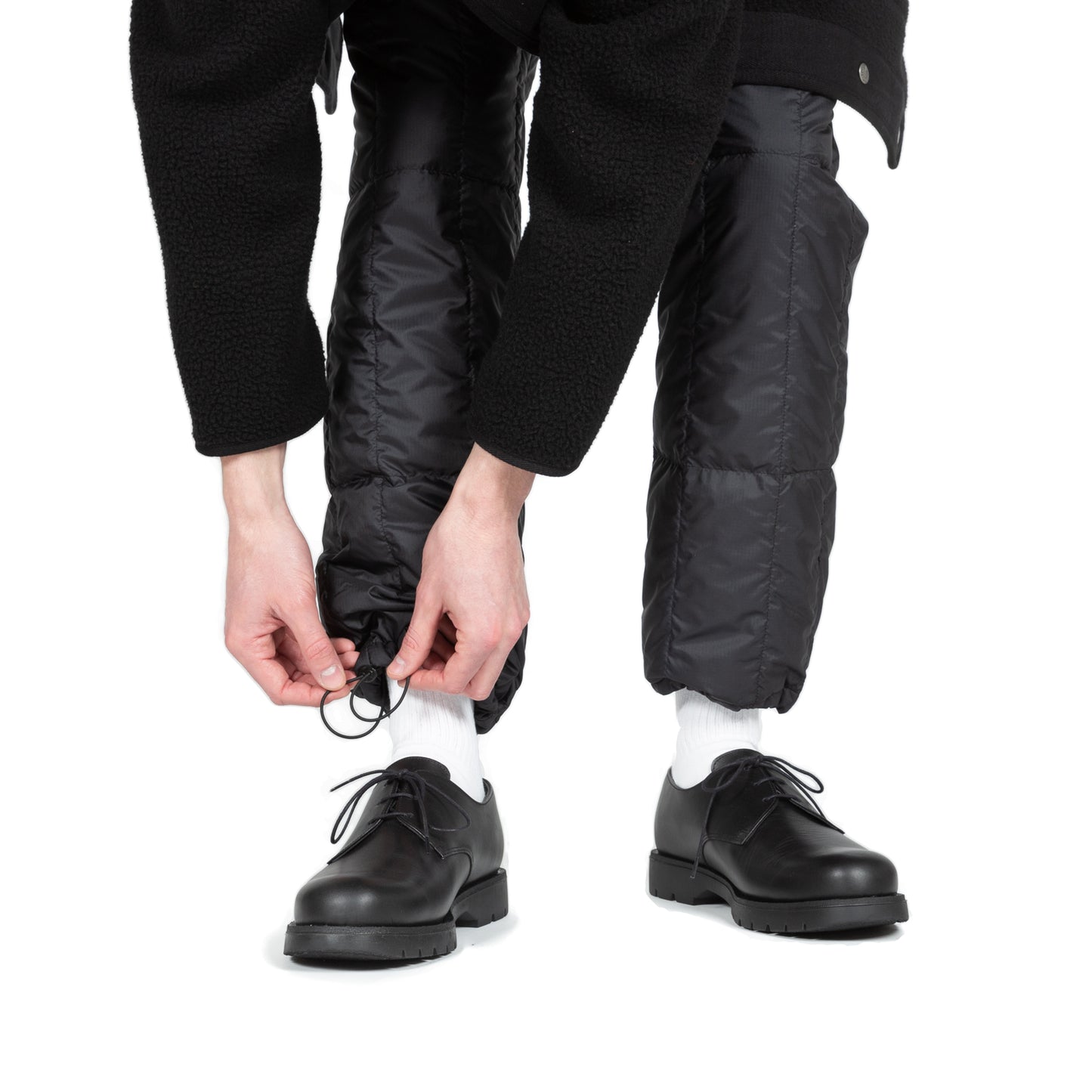 snowpeak recycled middle down pant black