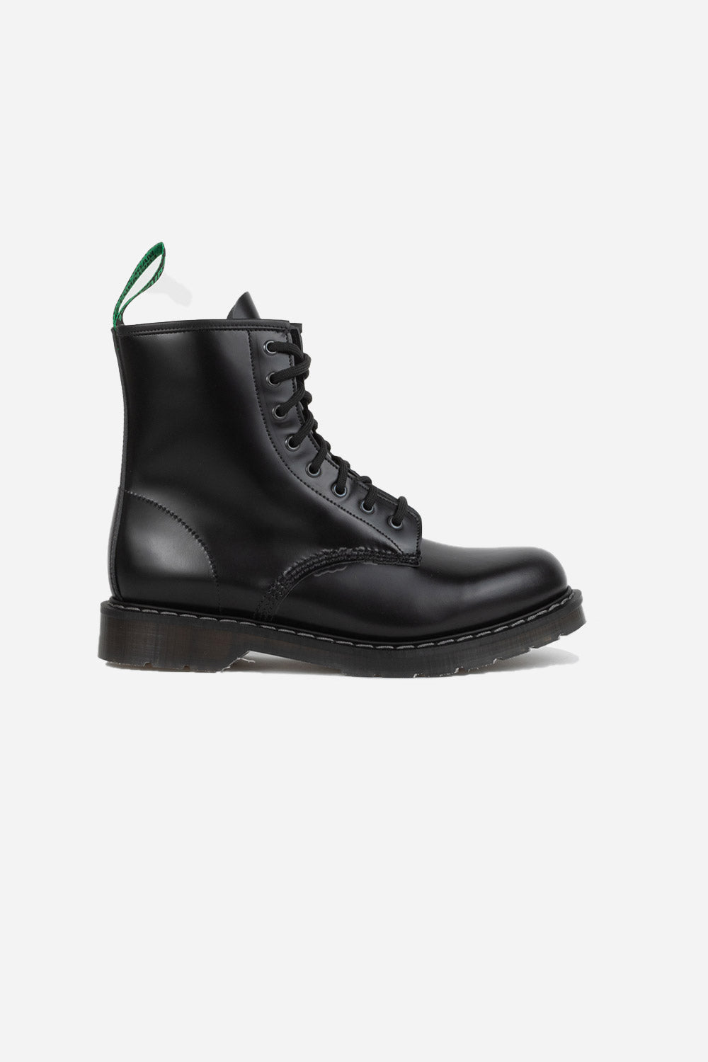Solovair Eye Derby Boot Black Hi-Shine Wallace Mercantile Shop