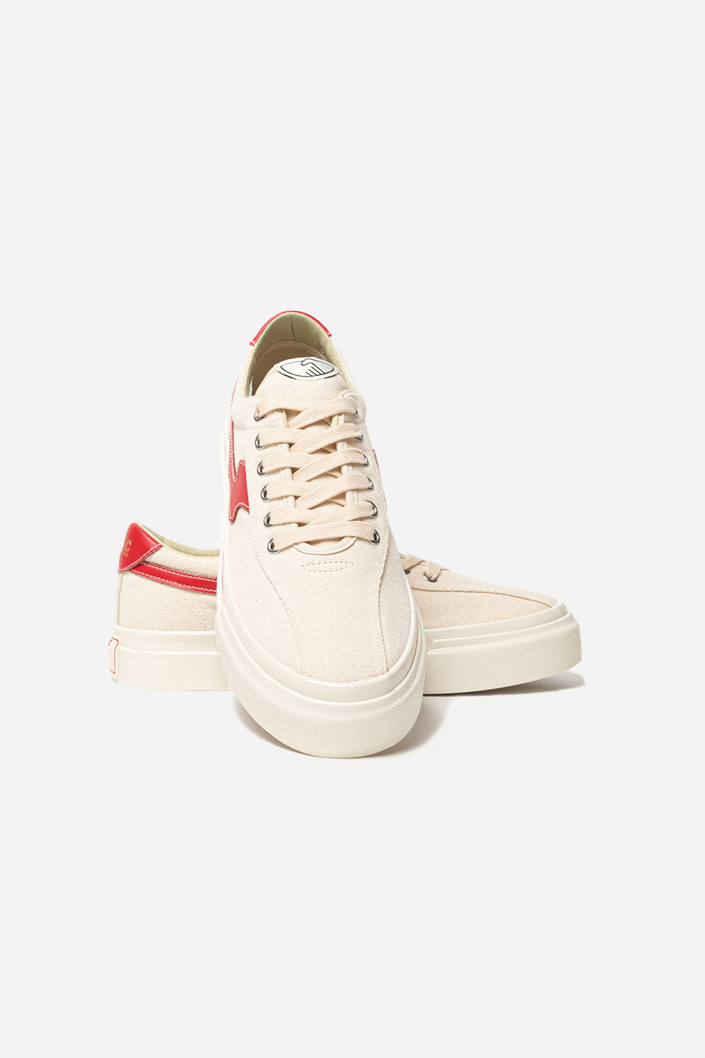 Stepney Workers Club Womens Dellow S-Strike Canvas in Ecru and Red