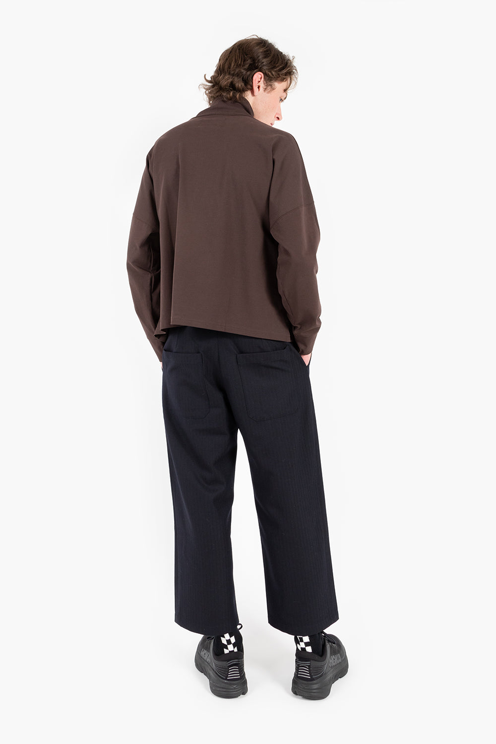studio nicholson boss pant black herringbone
