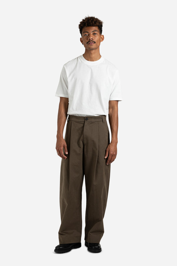 Studio Nicholson Sorte Pant in Army Green - Wallace Mercantile Shop