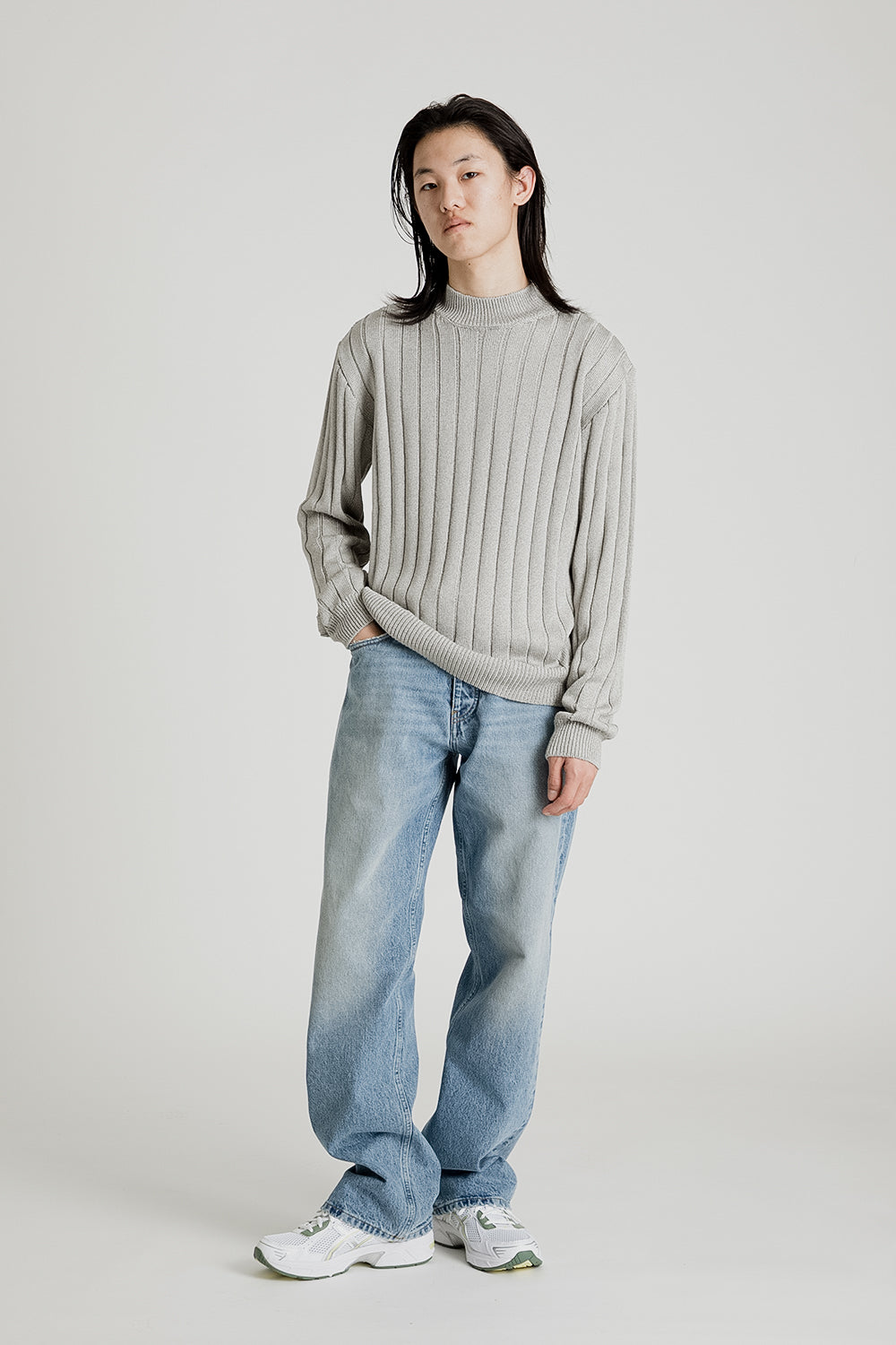 Sunflower Mick Sweater in Silver