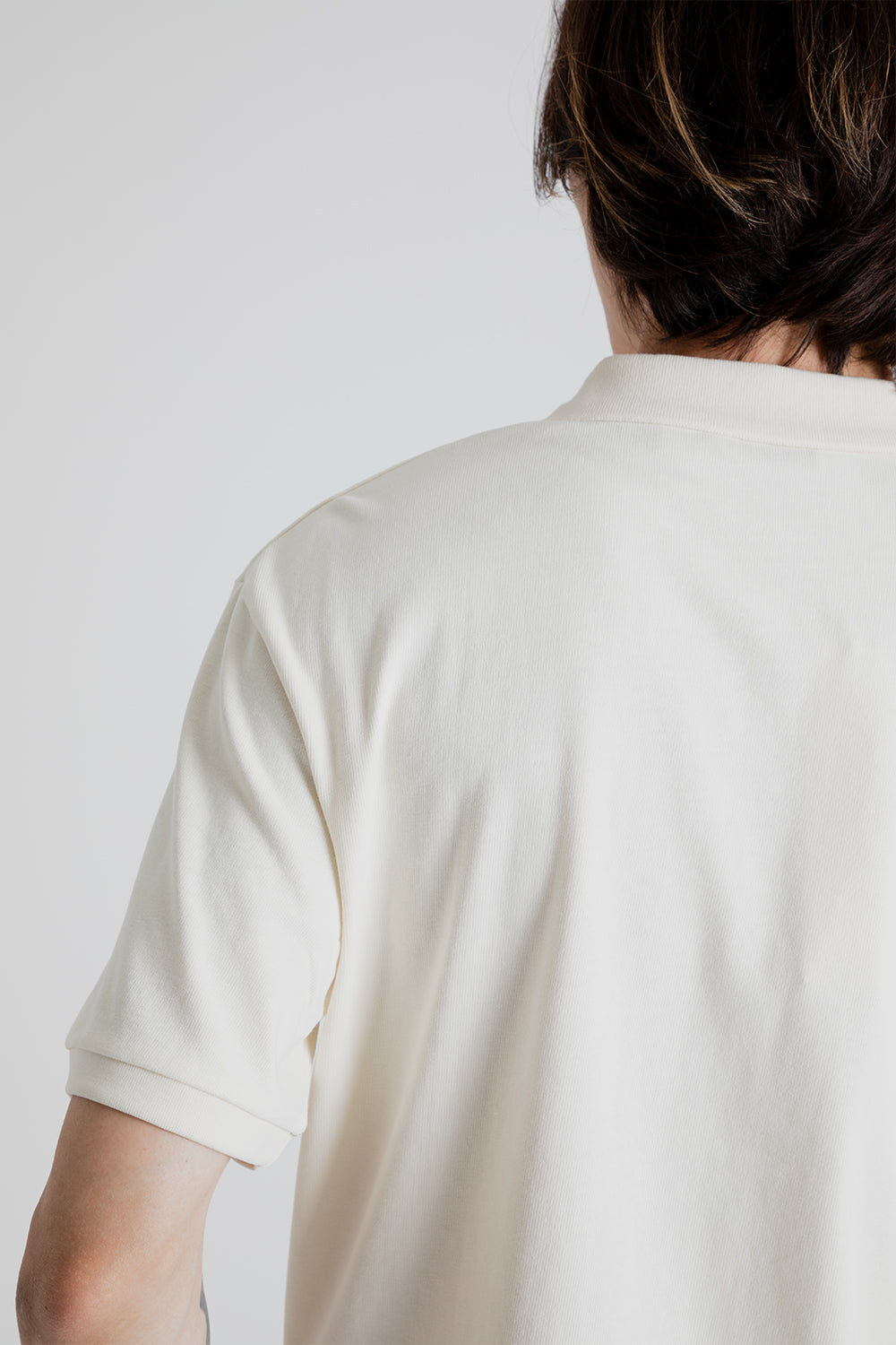 Uniform Bridge Collar Short Sleeve Tee in Cream