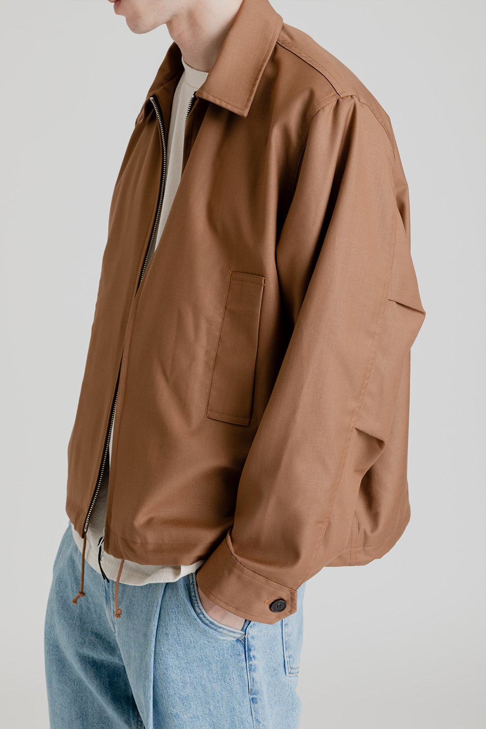 Uniform Bridge Single Blouson Jacket in Brown