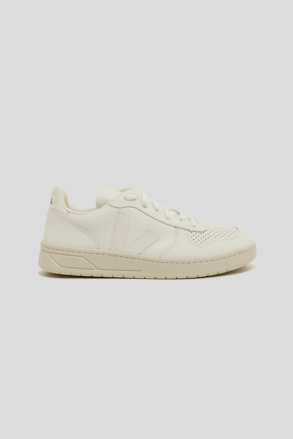 Veja Women's V-10 Leather Shoe in White/White