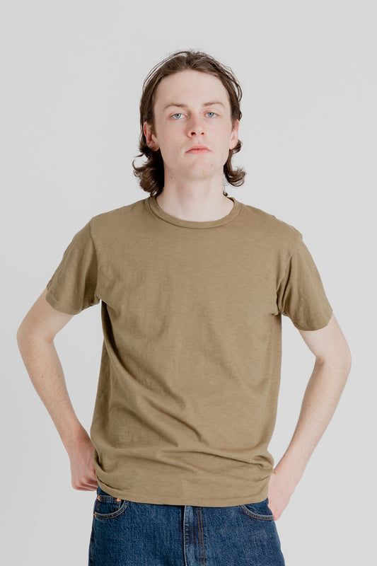 Velva Sheen Rolled Regular Short Sleeve Tee in Olive