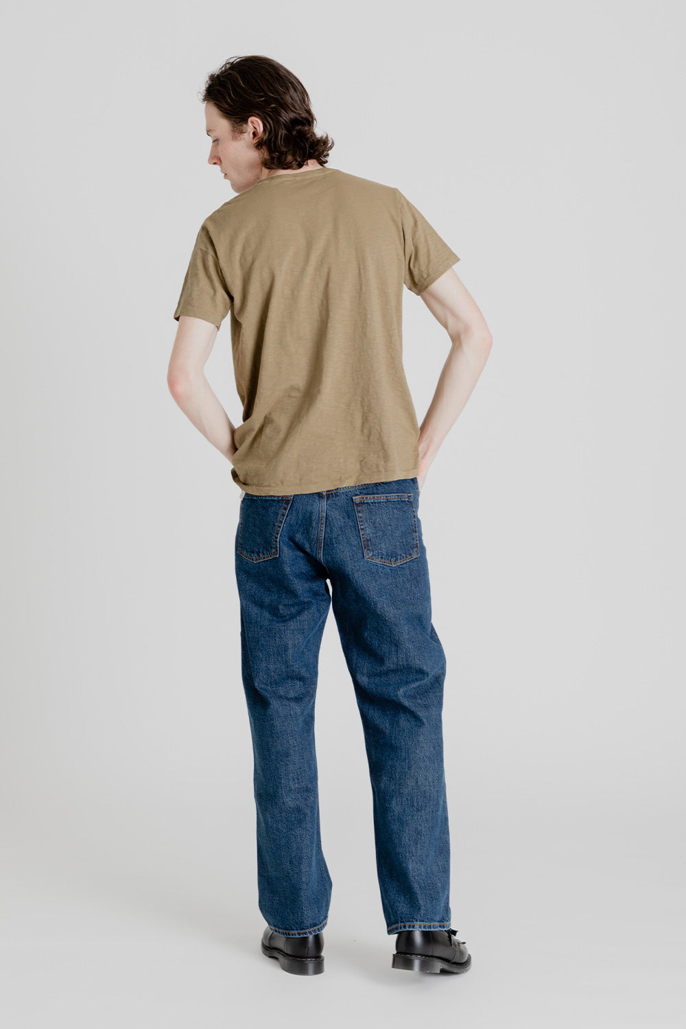 Velva Sheen Rolled Regular Short Sleeve Tee in Olive