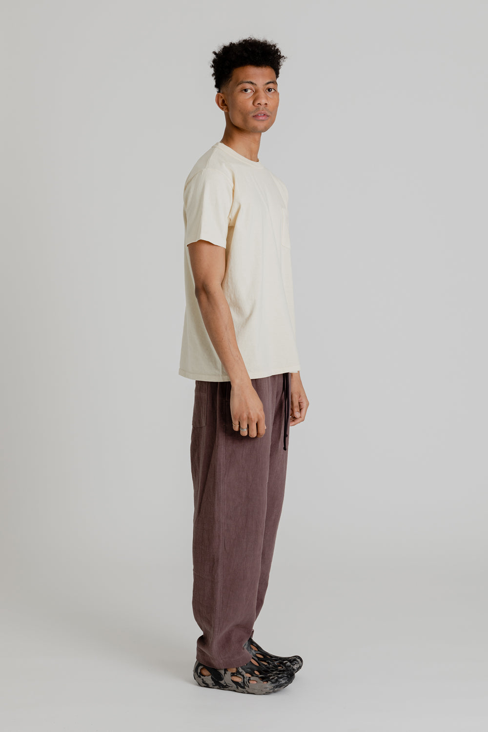 Velva Sheen Pigment Dyed Pocket Tee in Lemonade