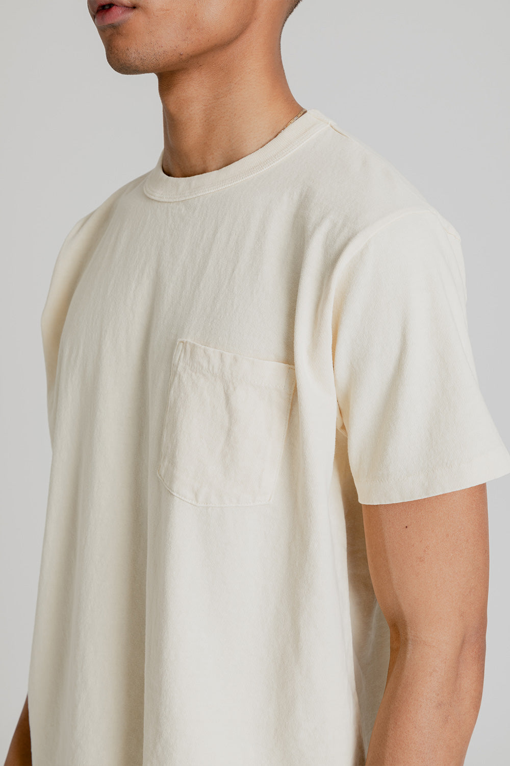 Velva Sheen Pigment Dyed Pocket Tee in Lemonade