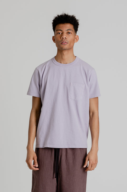 Velva Sheen Pigment Dyed Pocket Tee in Orchid