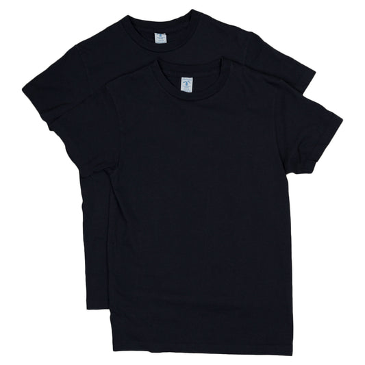 2 Pack Crewneck Plain Tee - Navy Blue