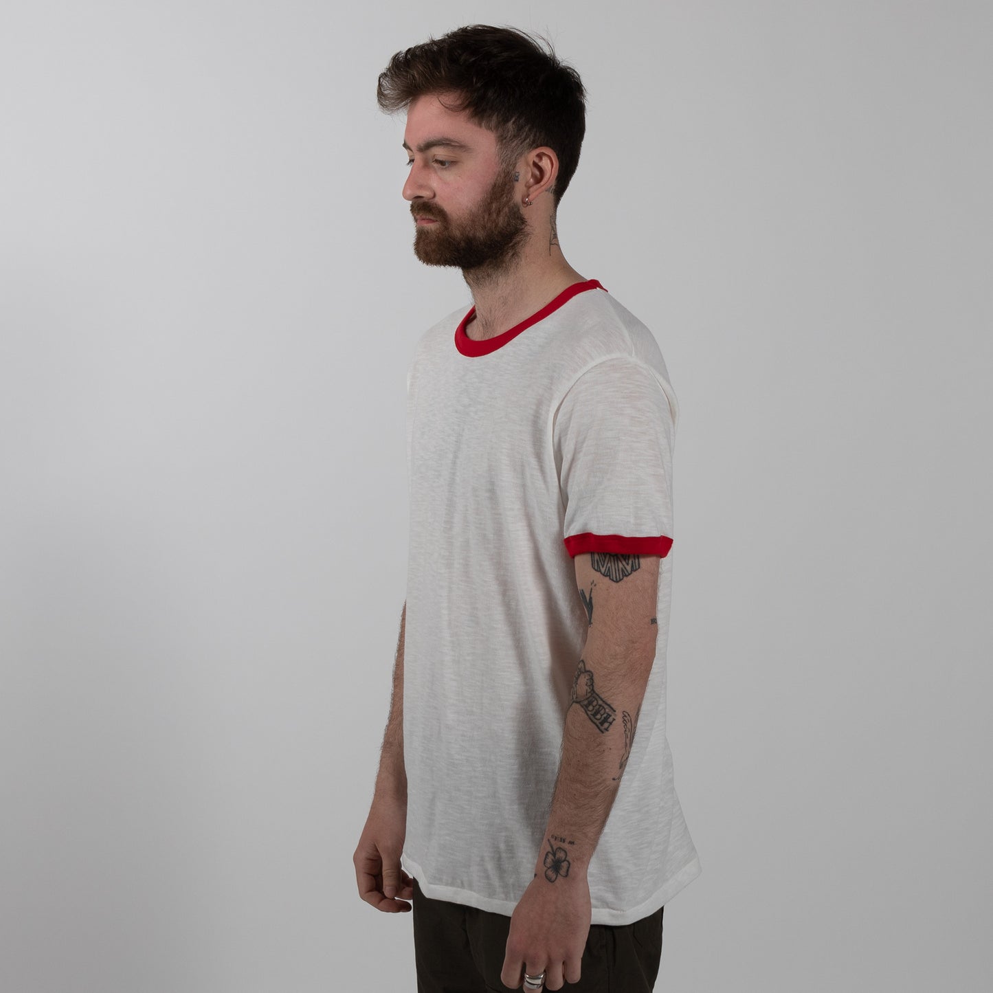 Ringer T-Shirt - White/Red - Wallace Mercantile Shop