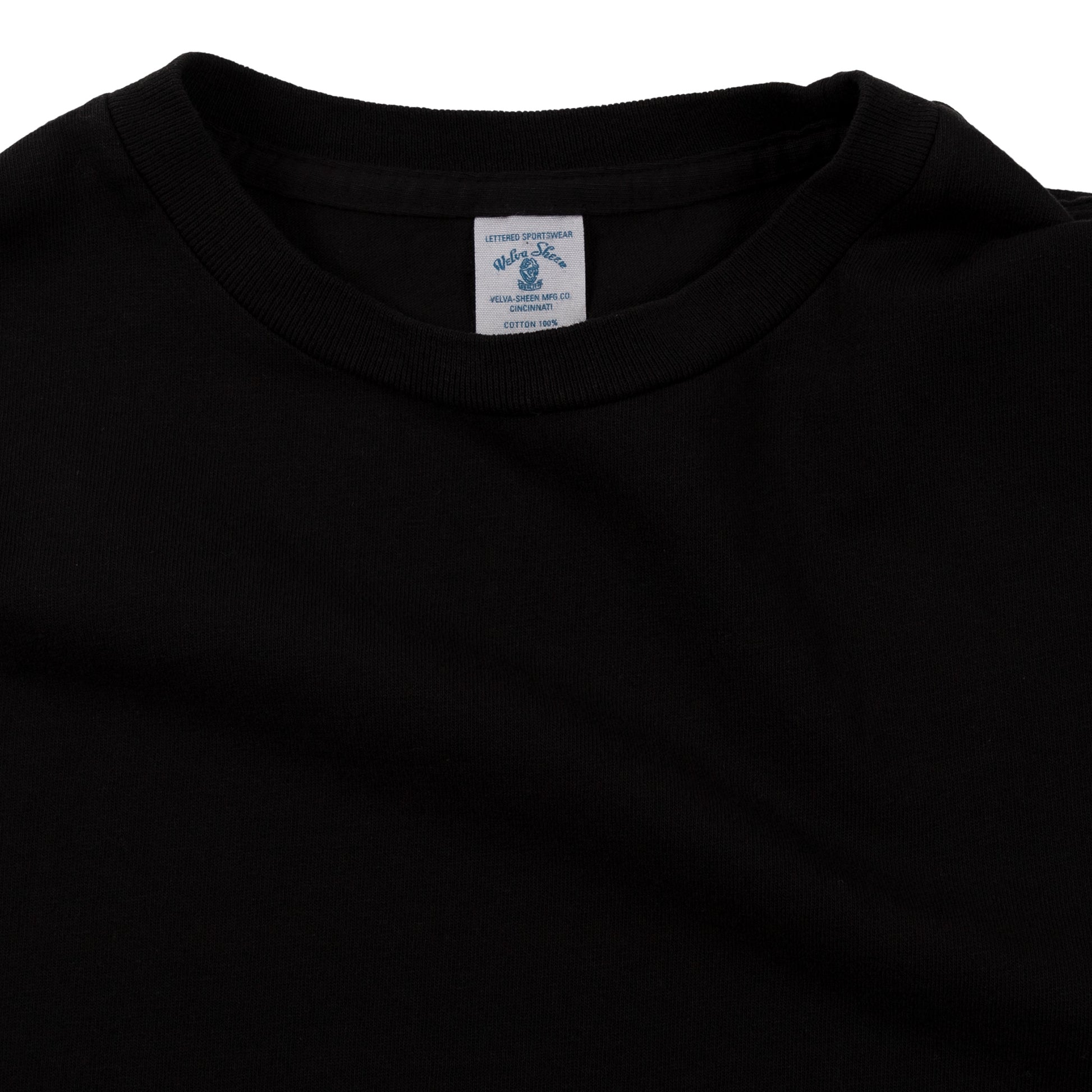Velva Sheen 2 Pack Crewneck Plain Tee T-Shirt Black Collar Detail