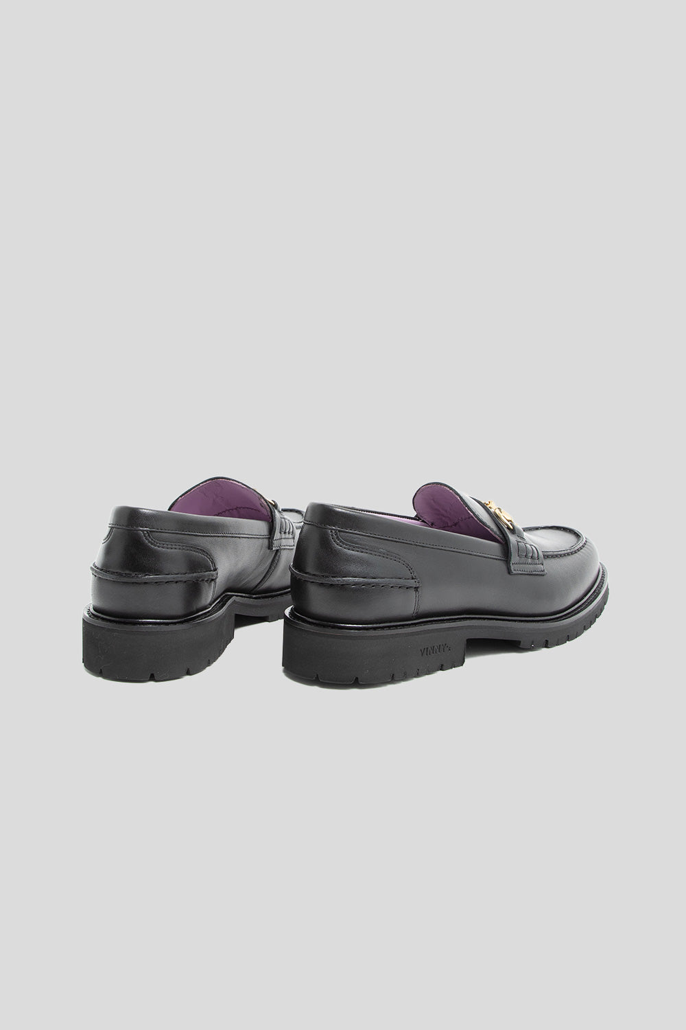 Vinny's WMNS Le Club Snaffle Bit Loafer in Black Crust