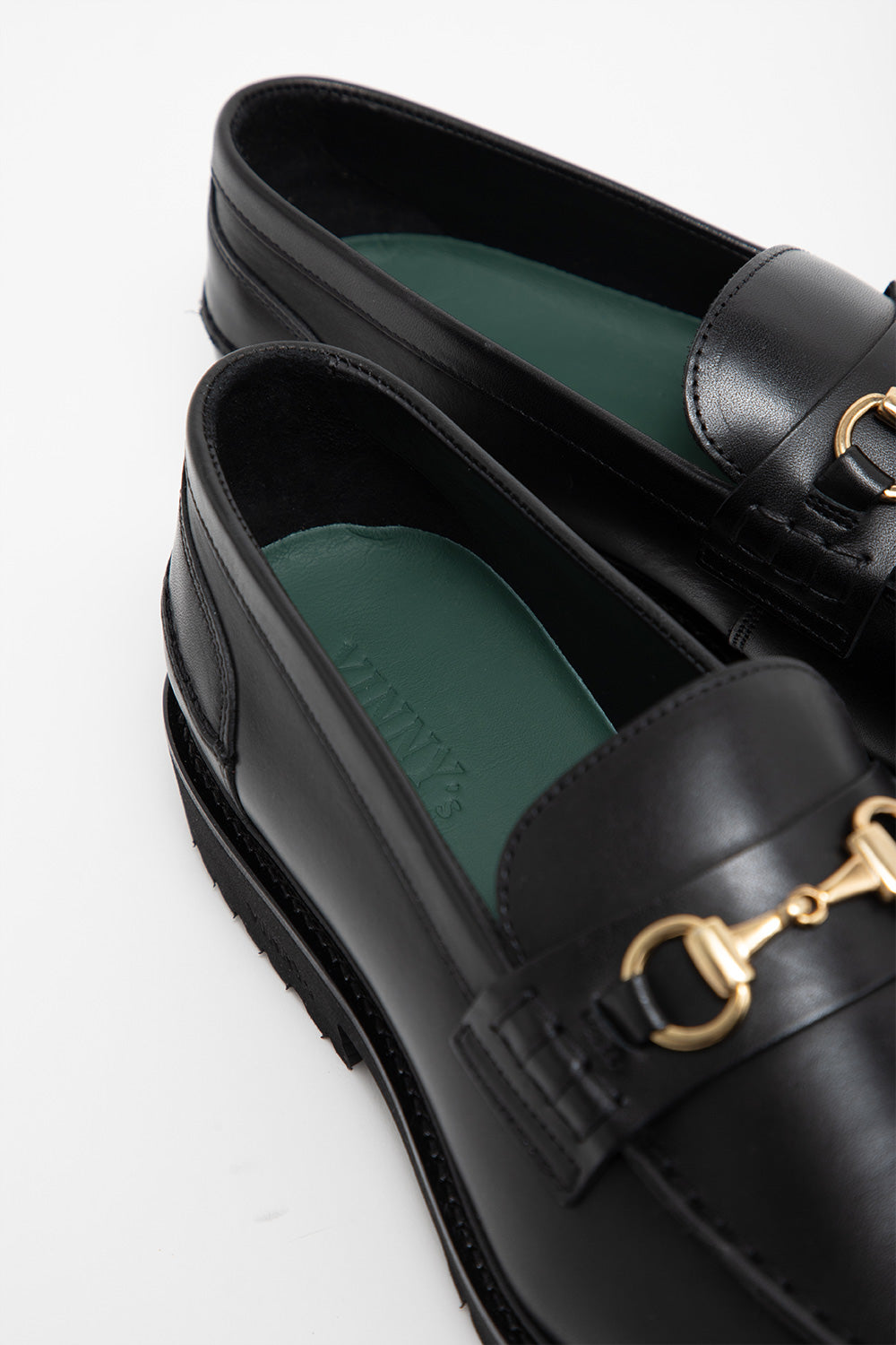 Vinny's Le Club Snaffle Bit Loafer in Black Crust
