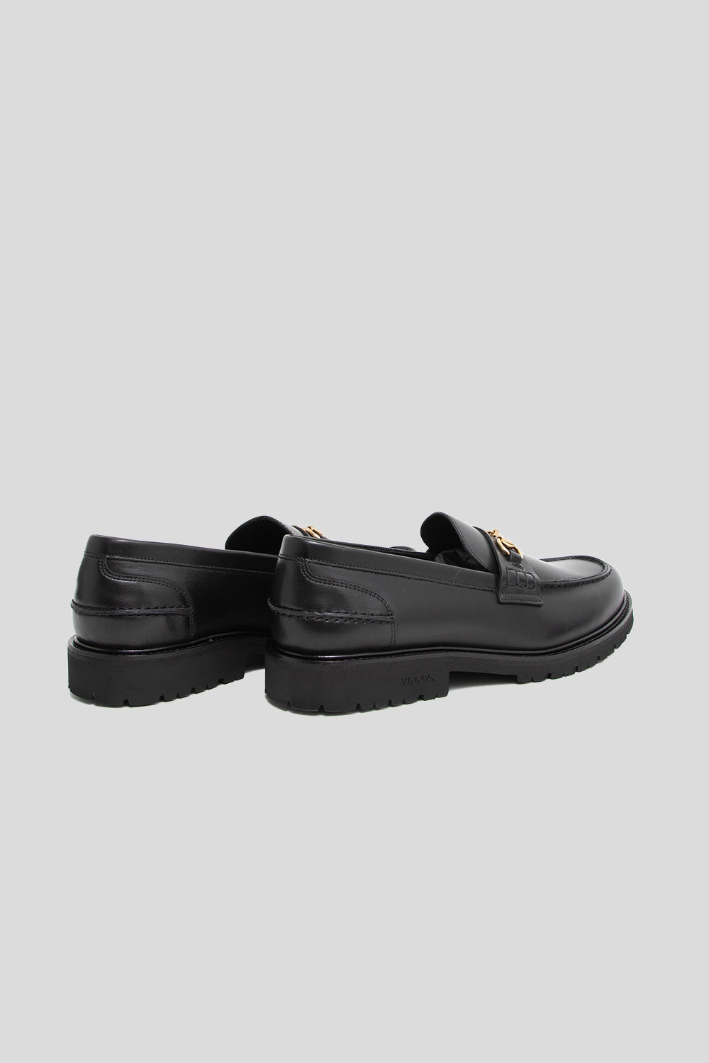 Vinny's Le Club Snaffle Bit Loafer in Black Crust