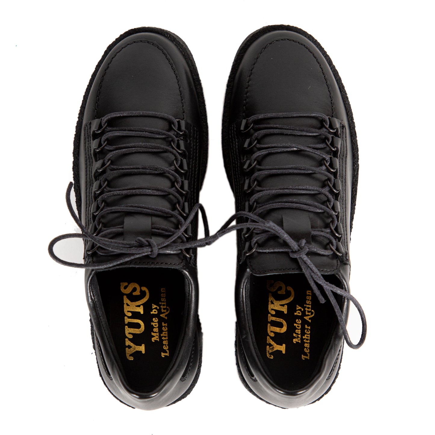 yuketen type 5 with mudguard in black leather