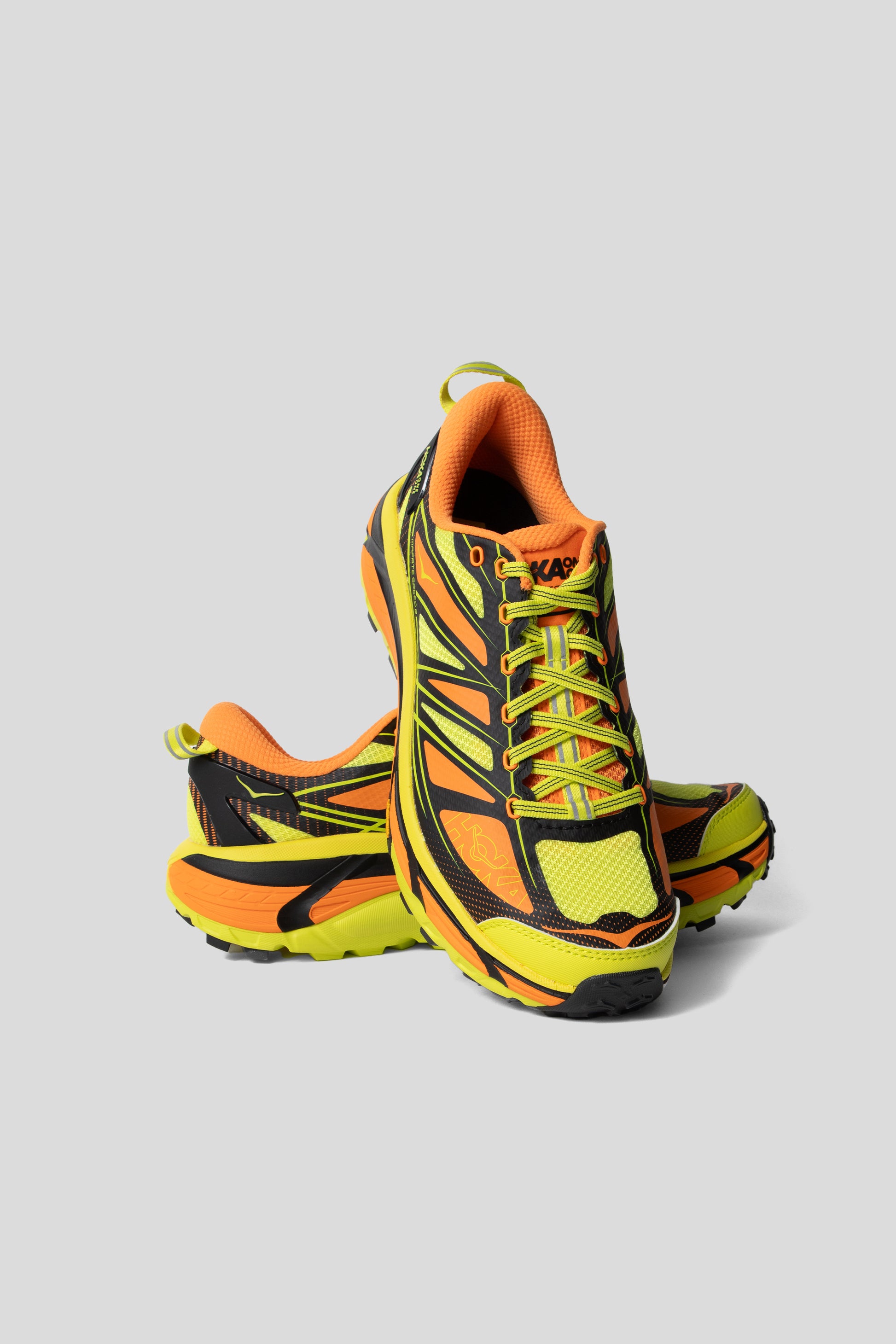 Hoka All Gender Mafate Speed 2 in Electric Tangerine/Hoka Citrus