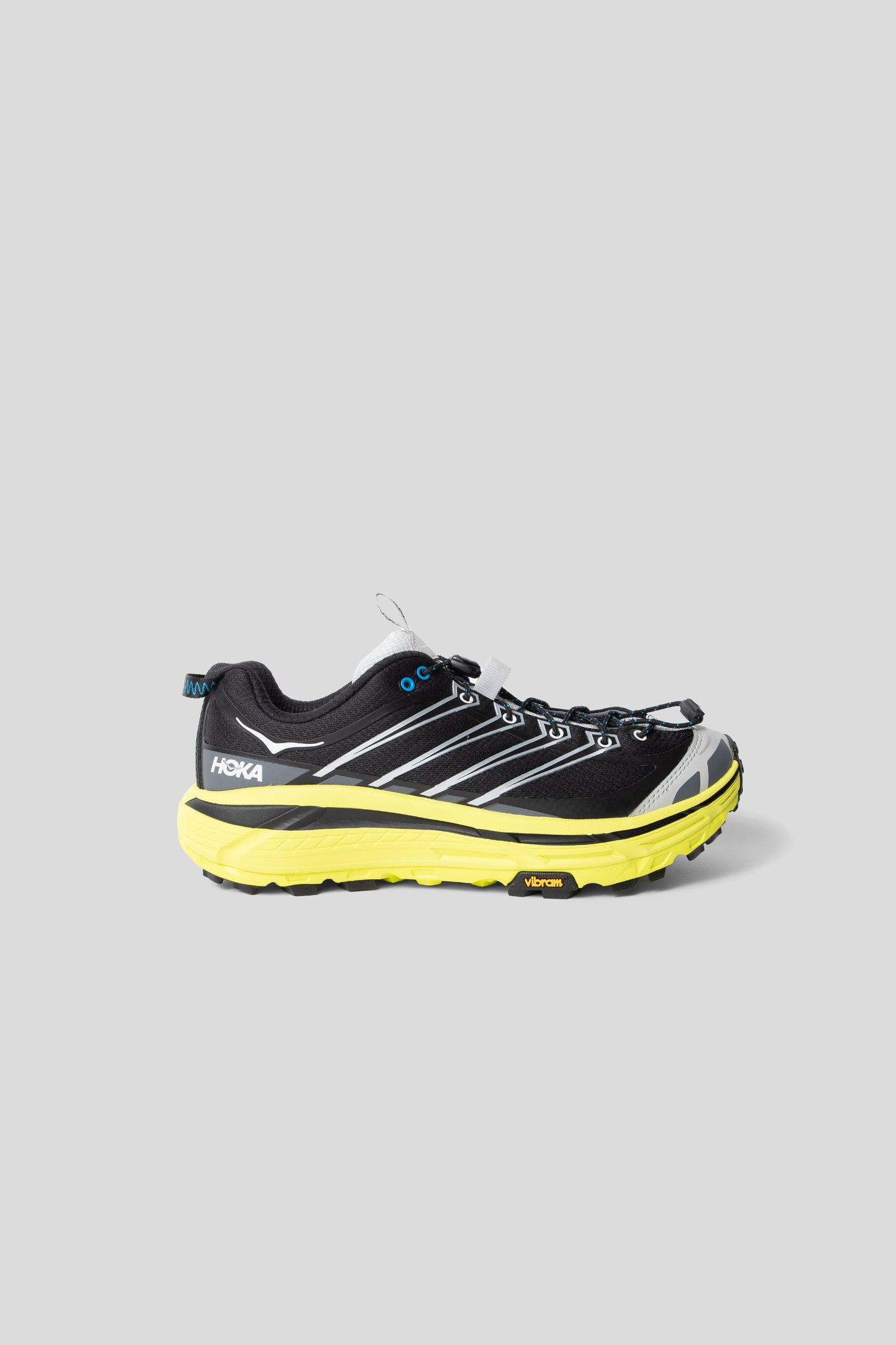 Hoka All Gender Mafate Three2 in Black/Hoka Citrus