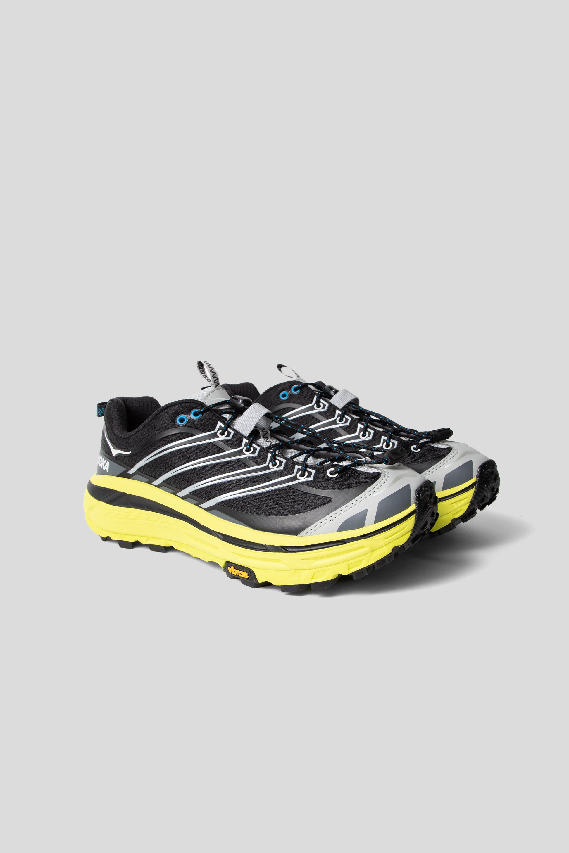 Hoka All Gender Mafate Three2 in Black/Hoka Citrus