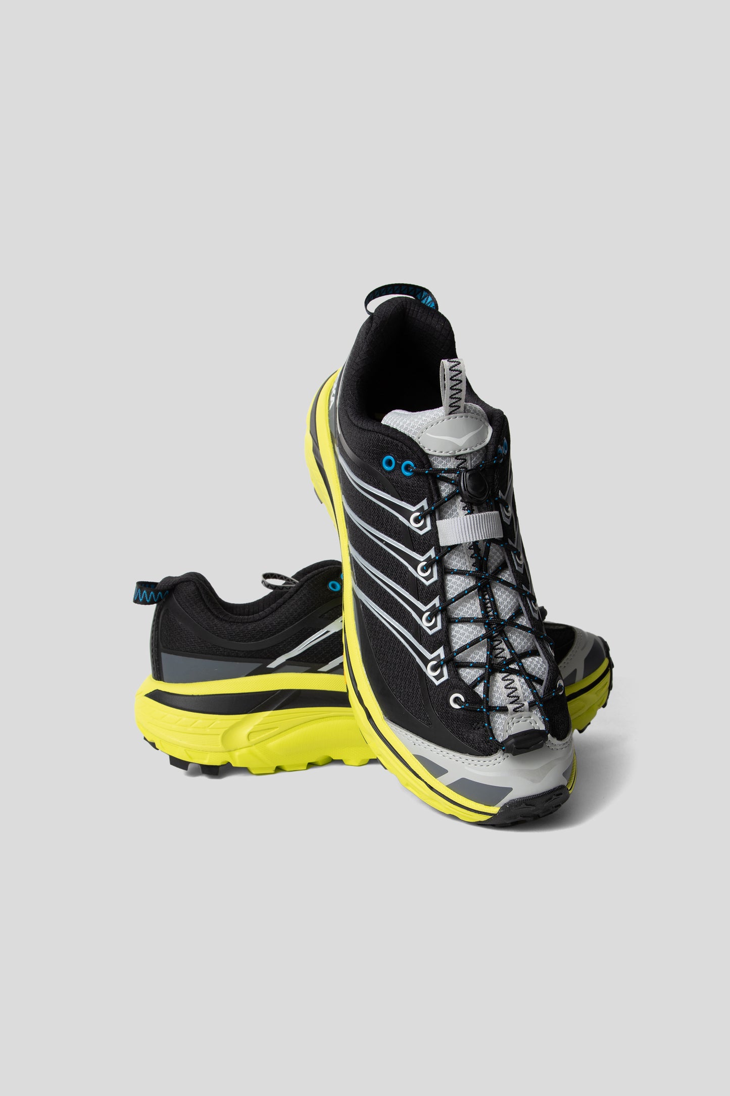 Hoka All Gender Mafate Three2 in Black/Hoka Citrus