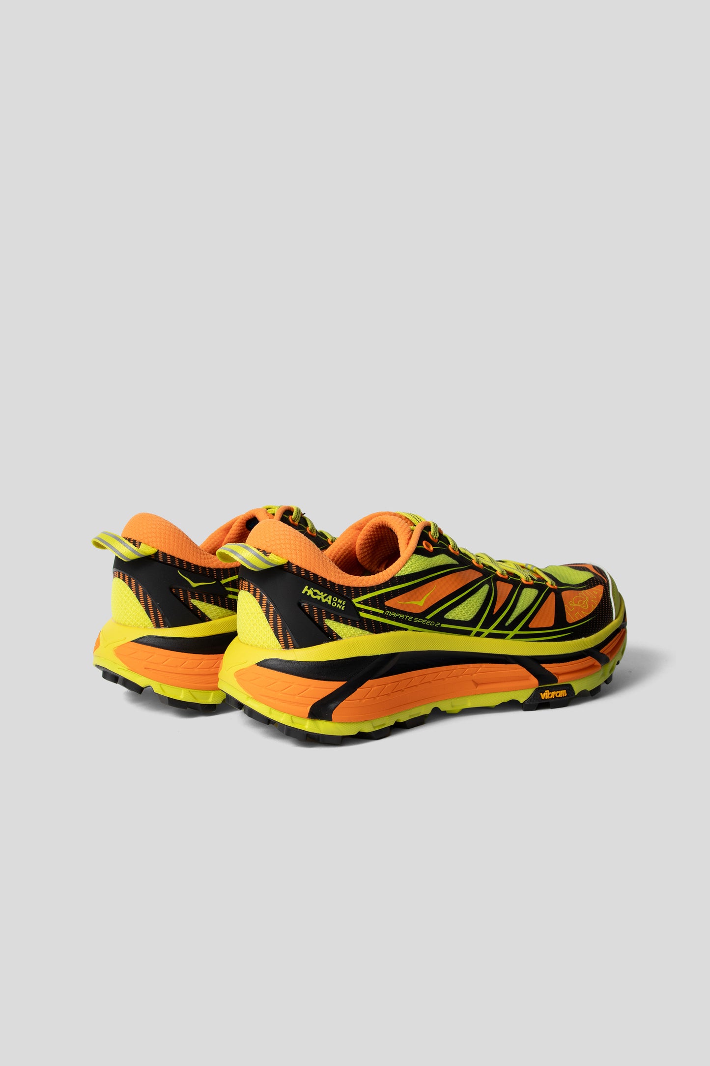 Hoka All Gender Mafate Speed 2 in Electric Tangerine/Hoka Citrus