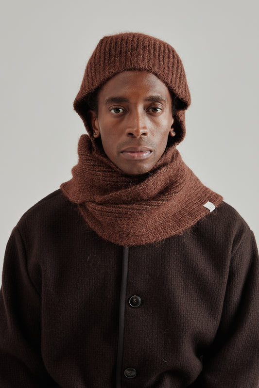 Bisa Hooded Scarf - Chocolate Brown