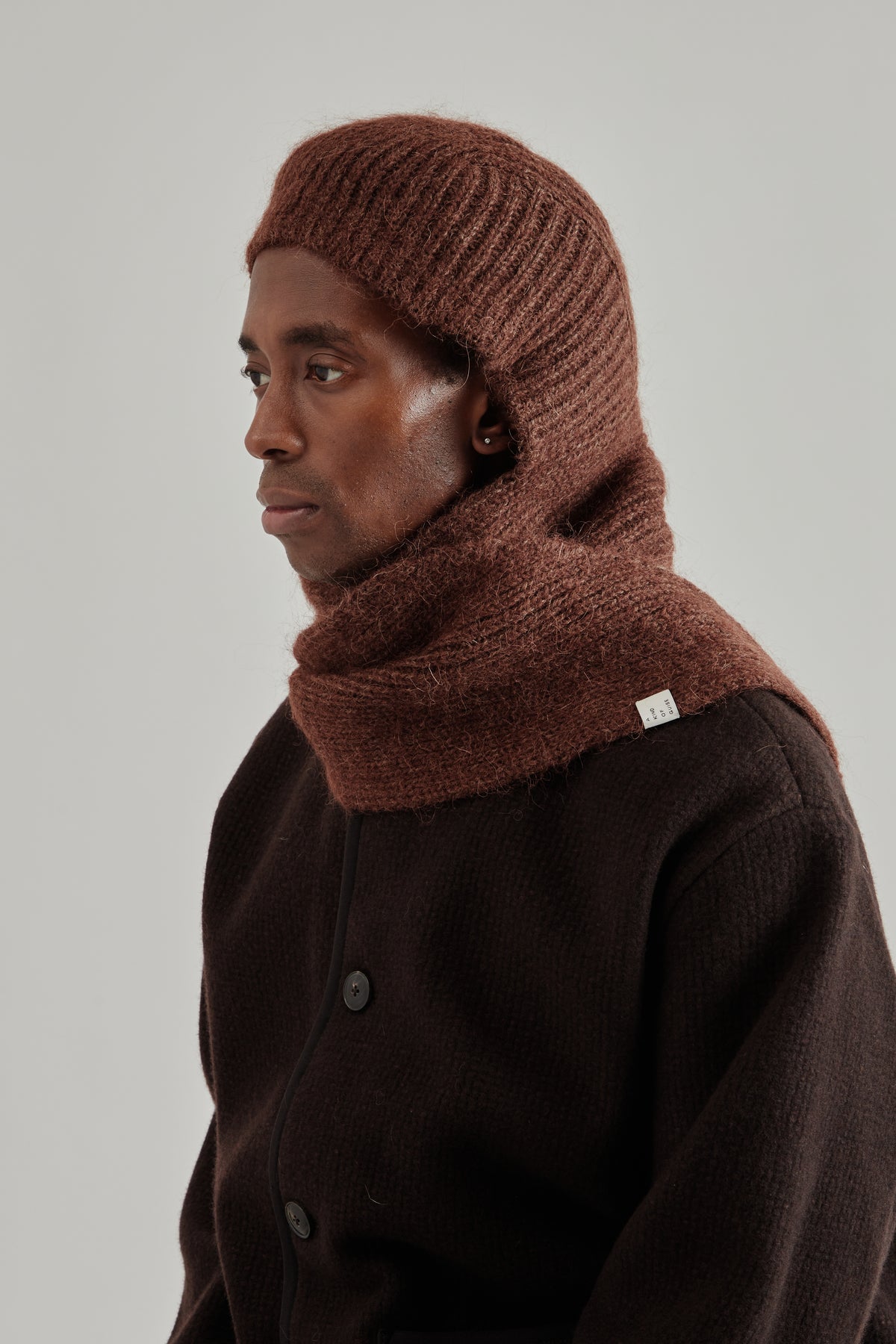 Bisa Hooded Scarf - Chocolate Brown