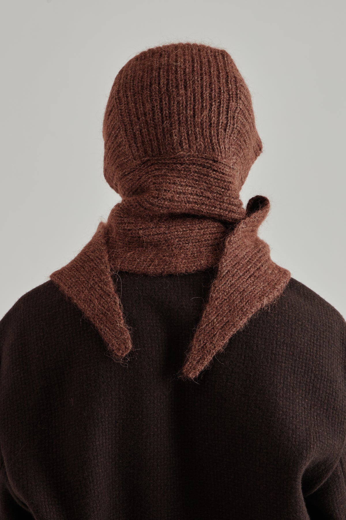 Bisa Hooded Scarf - Chocolate Brown