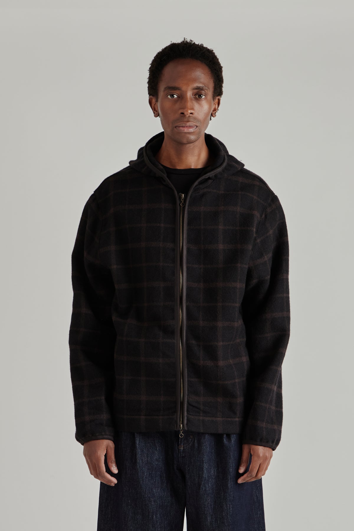A Kind Of Guise FW26 Erro Wool Hoodie Black Check0225