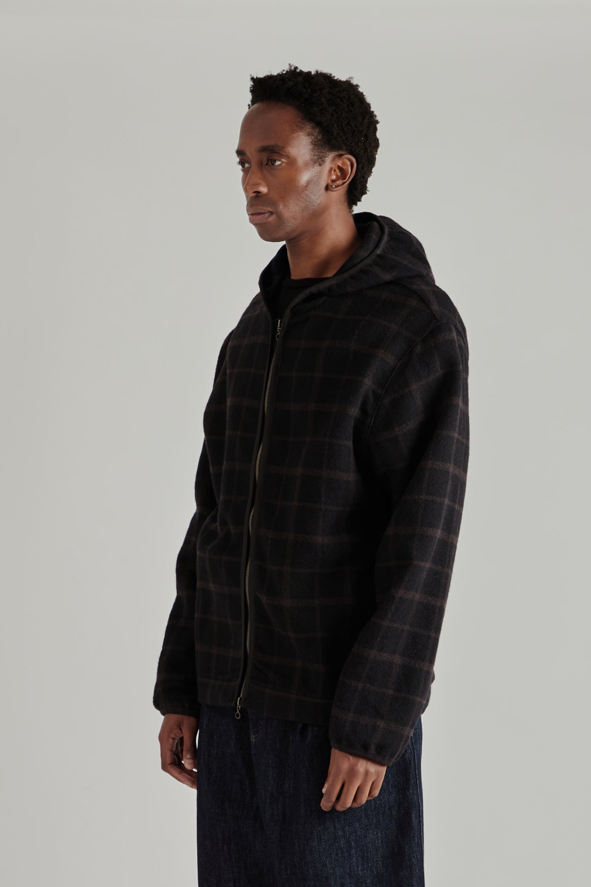 A Kind Of Guise FW26 Erro Wool Hoodie Black Check0229
