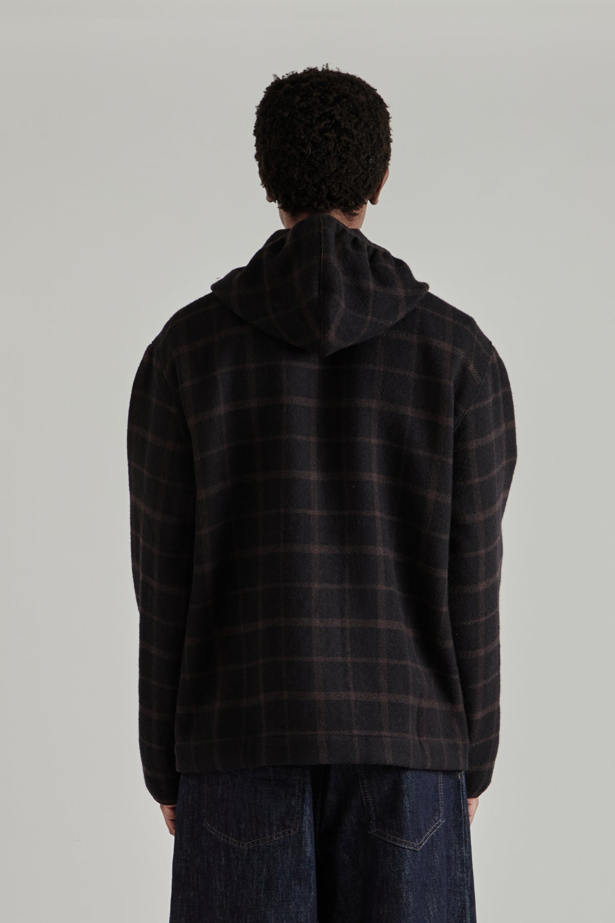 A Kind Of Guise FW26 Erro Wool Hoodie Black Check0236