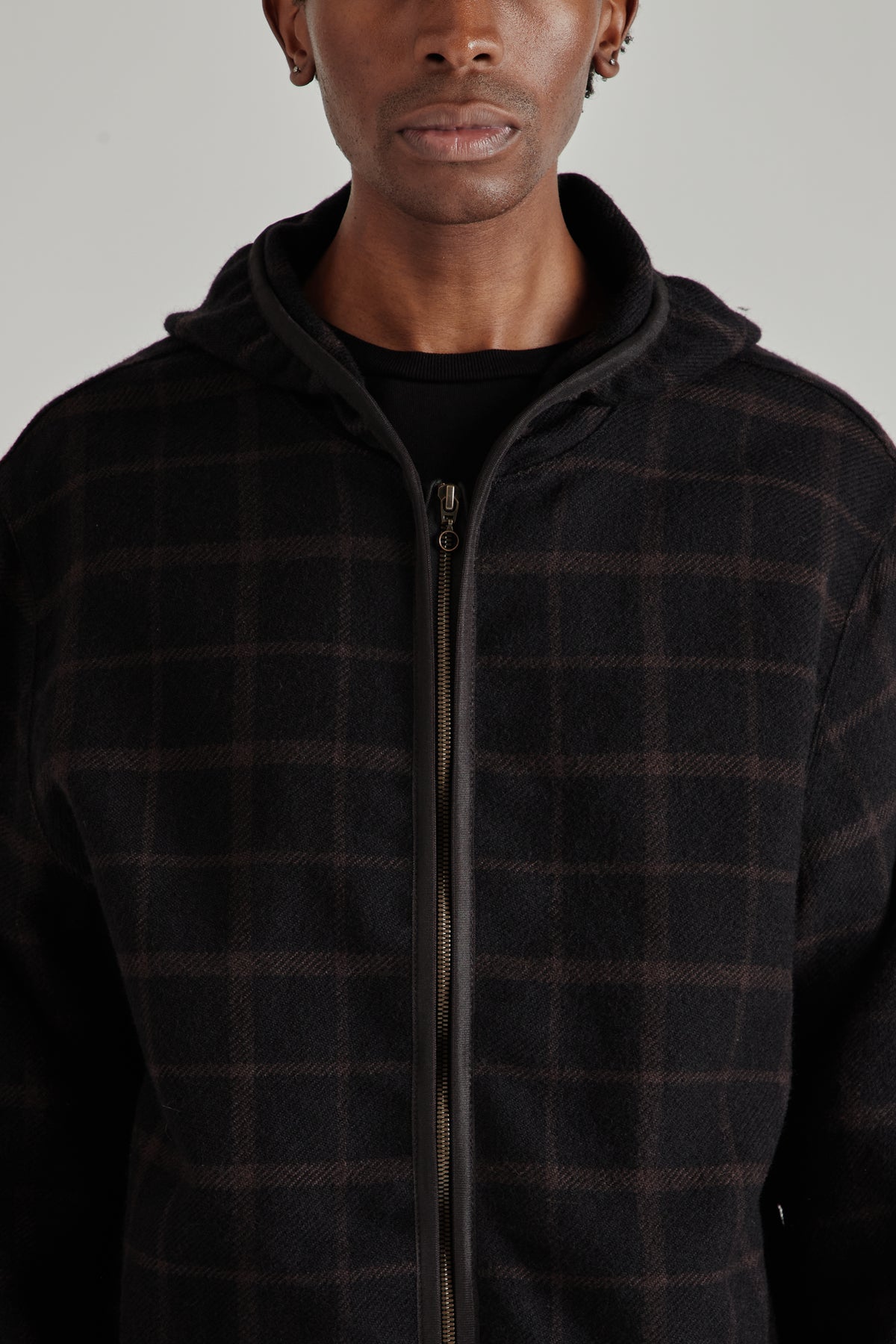 A Kind Of Guise FW26 Erro Wool Hoodie Black Check0237