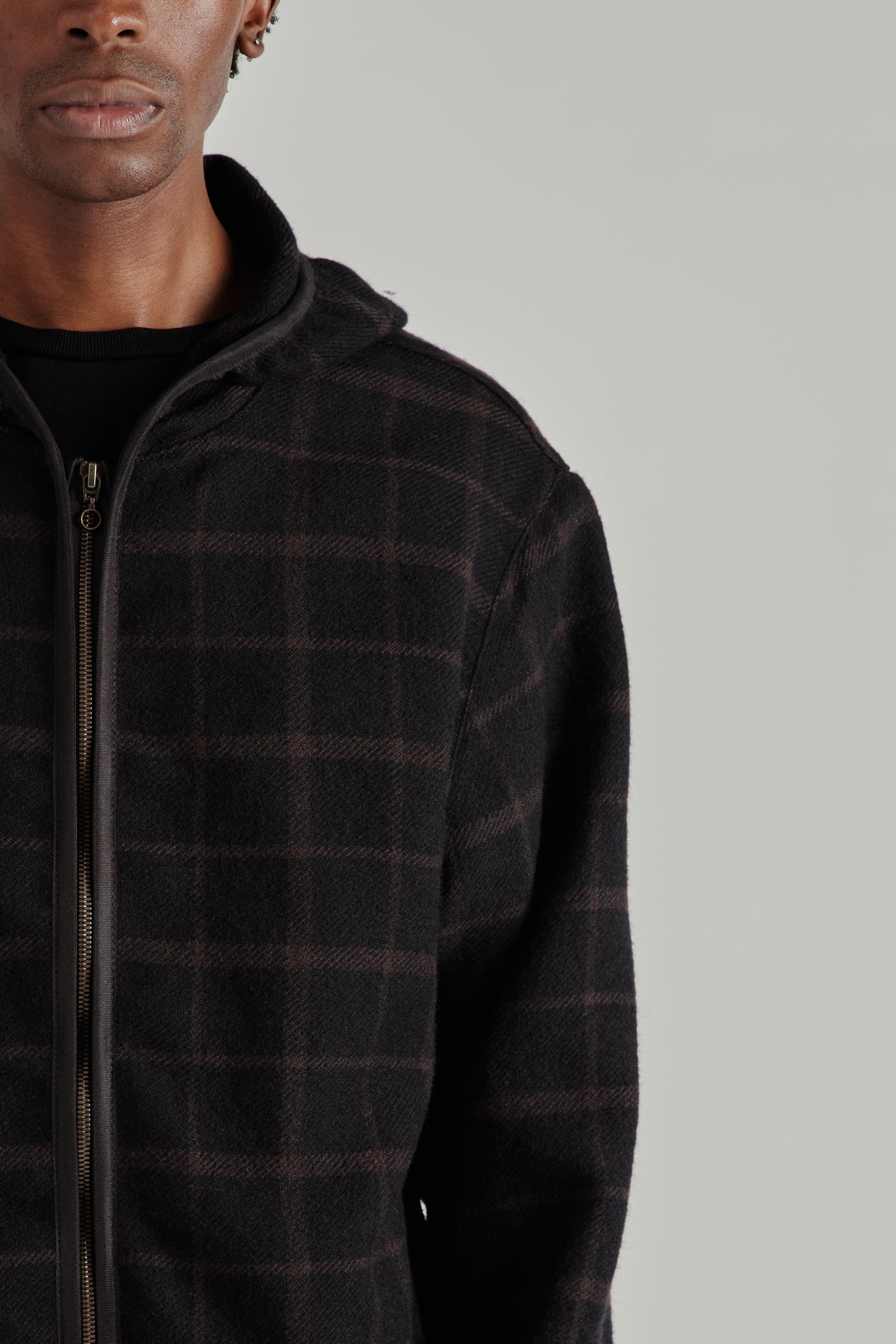 A Kind Of Guise FW26 Erro Wool Hoodie Black Check0238
