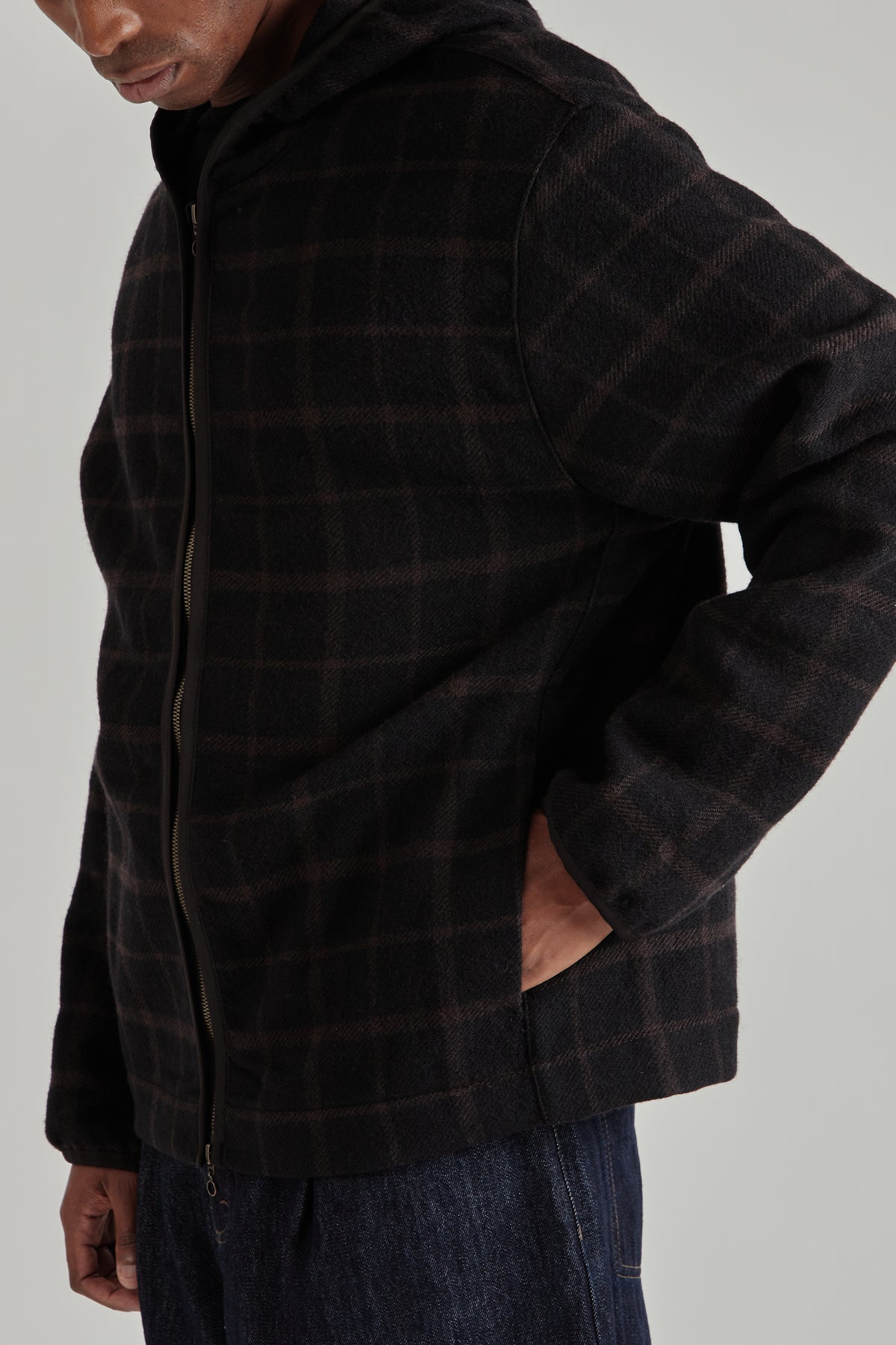 A Kind Of Guise FW26 Erro Wool Hoodie Black Check0240