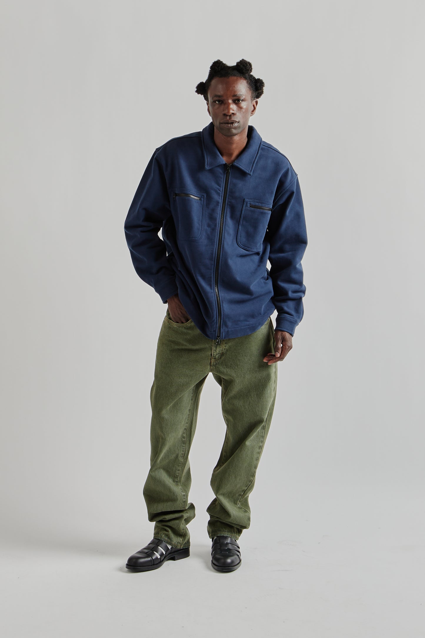 Fleece Overshirt - Dark Navy