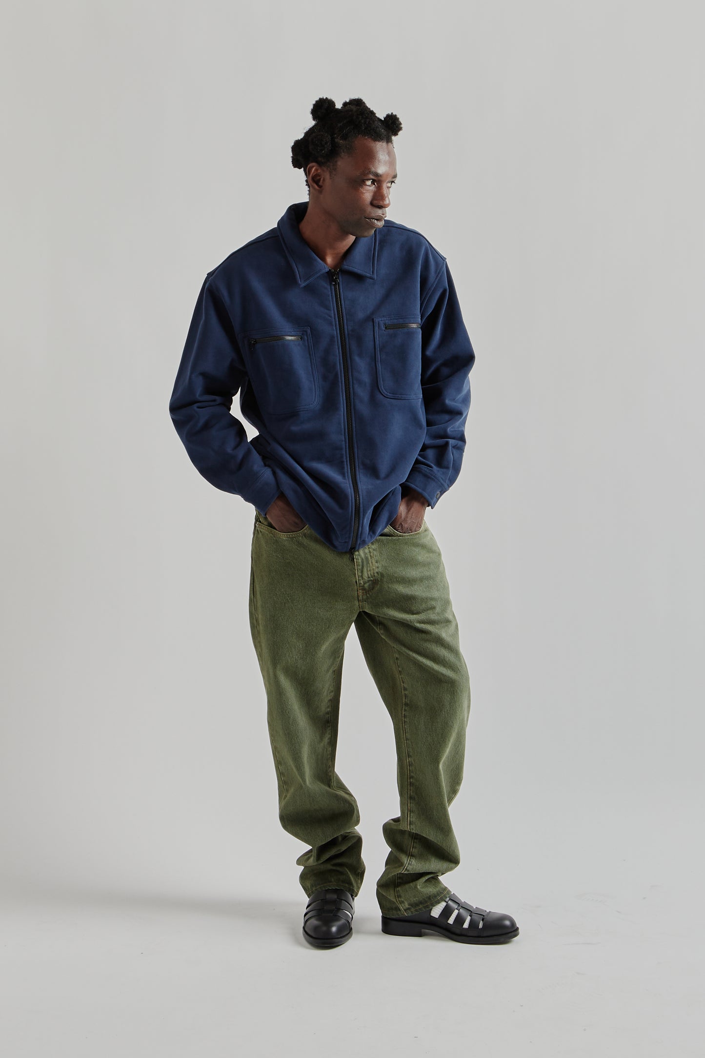 Fleece Overshirt - Dark Navy