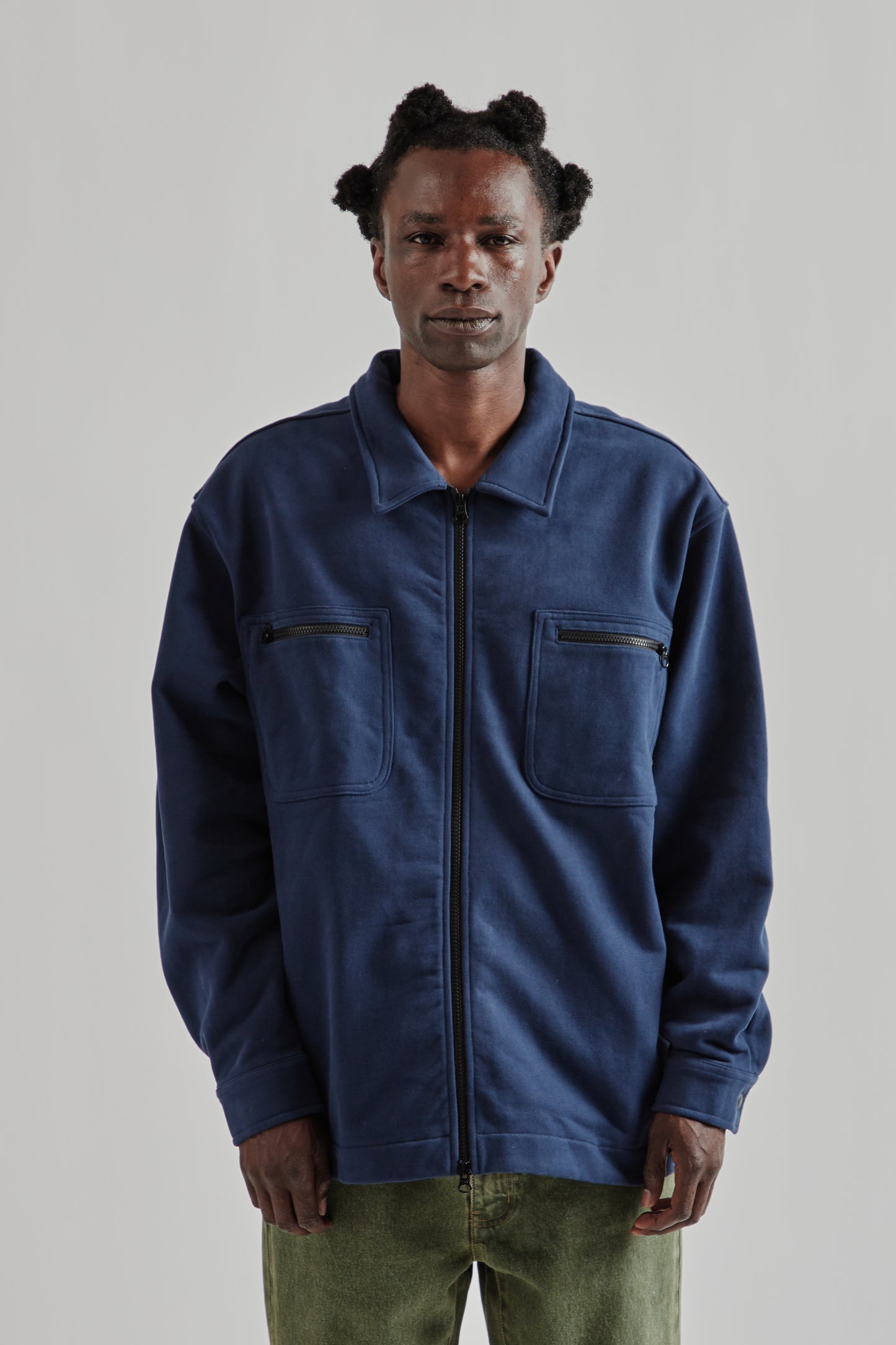 Fleece Overshirt - Dark Navy