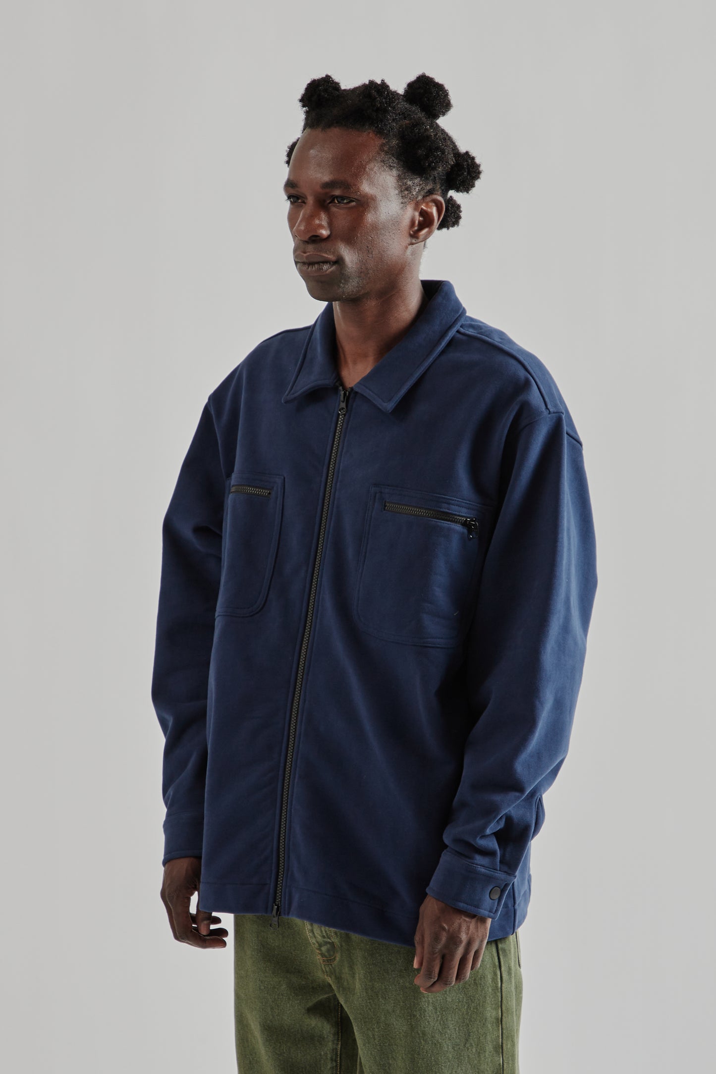 Fleece Overshirt - Dark Navy