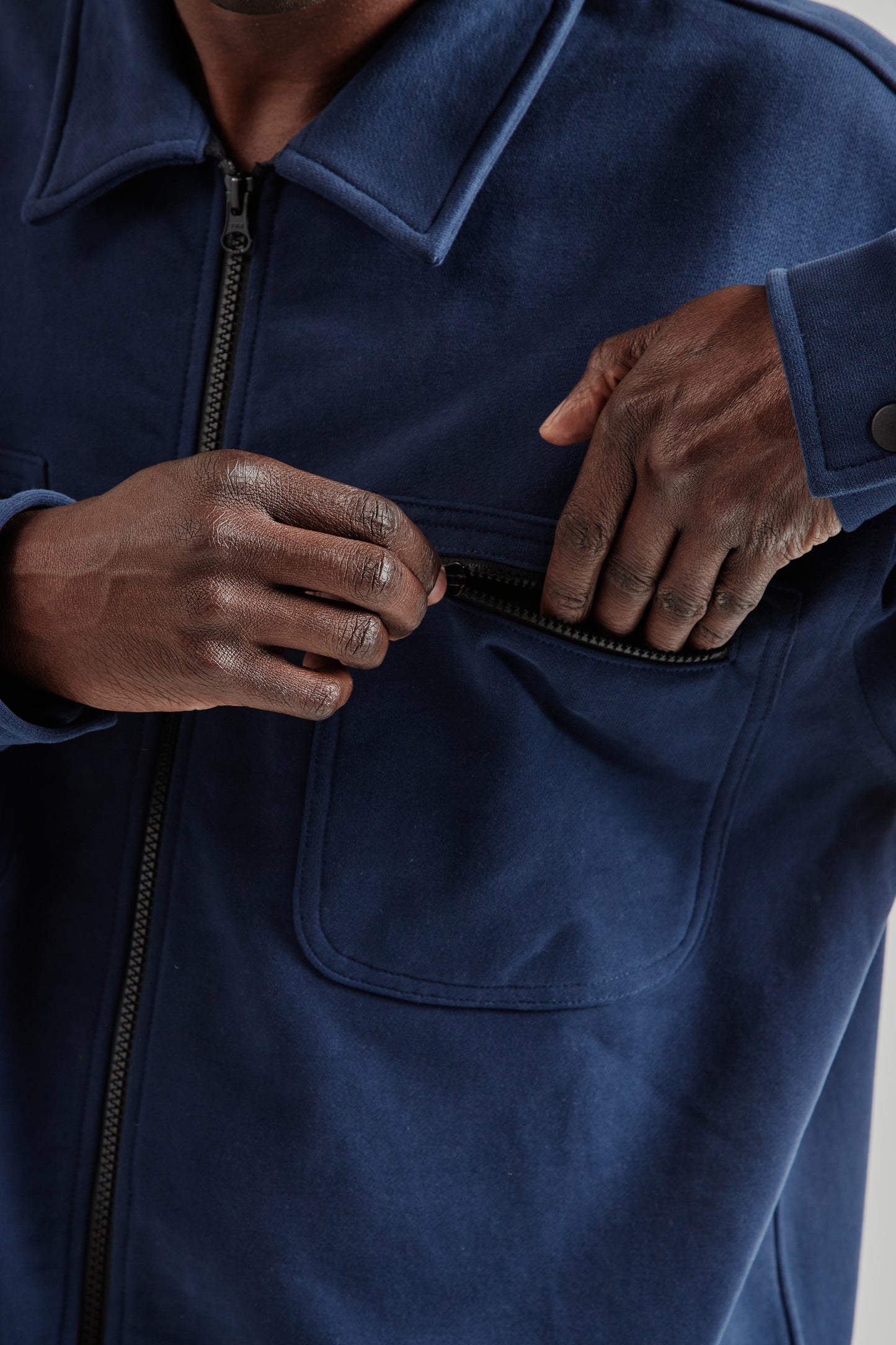 Fleece Overshirt - Dark Navy