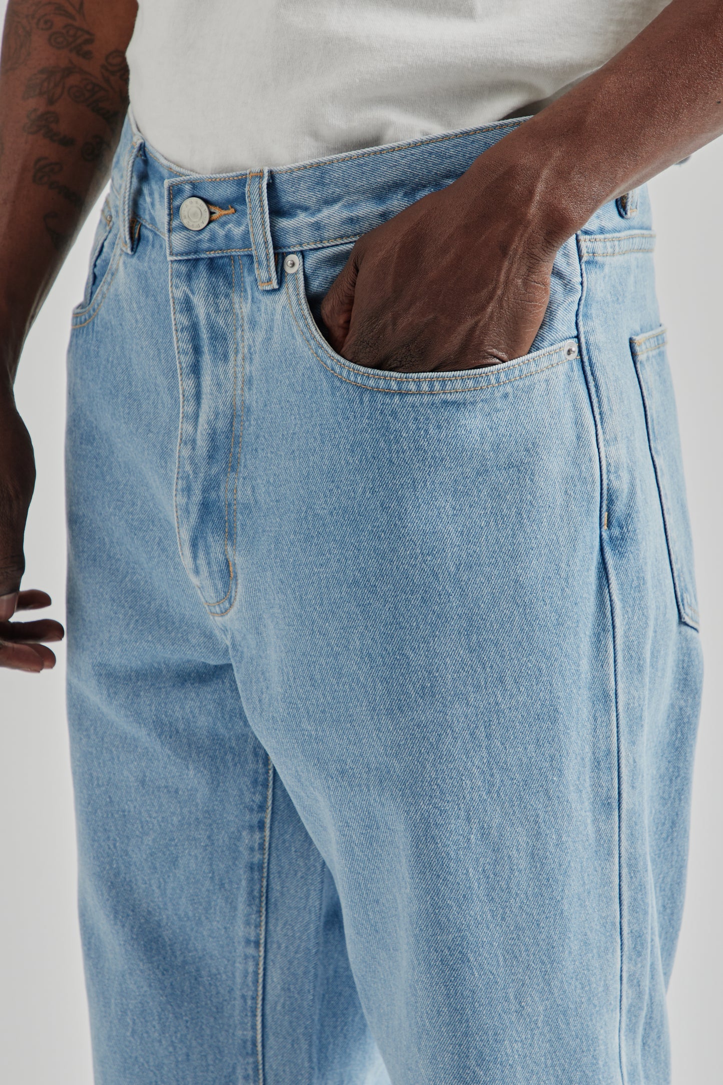 Relaxed Fit OD Denim - Bleached Washed