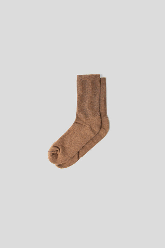 American Trench Supermerino Crew Socks Brown 01