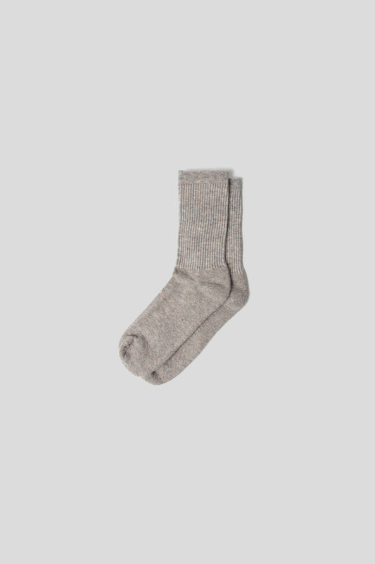 American Trench Supermerino Crew Socks Taupe Heather 01