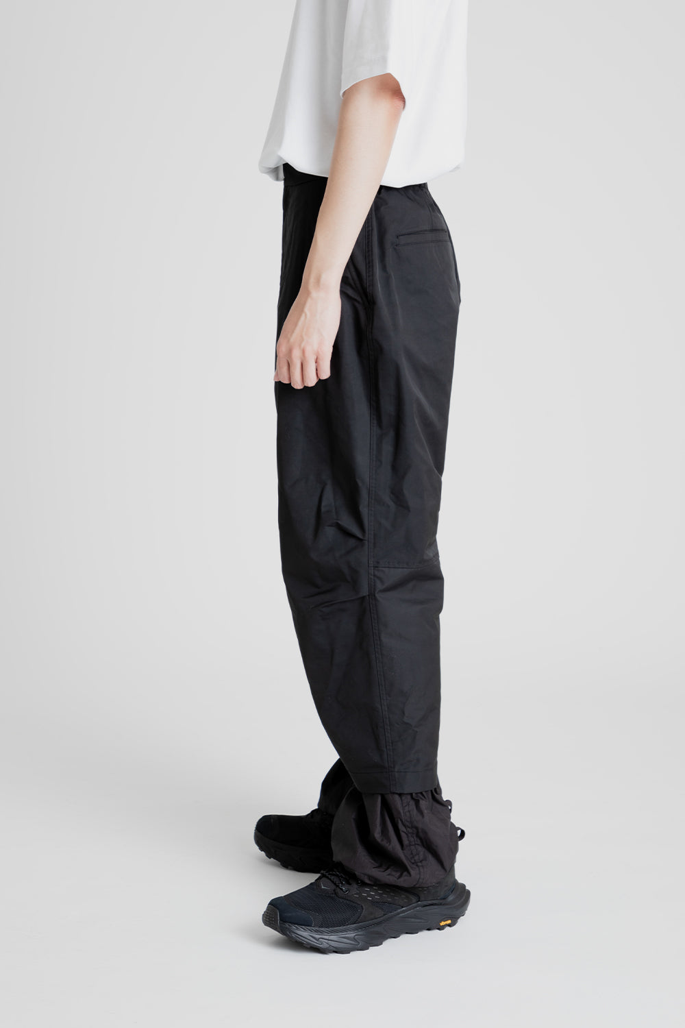 Amomento Nylon Double Layered Pants in Black