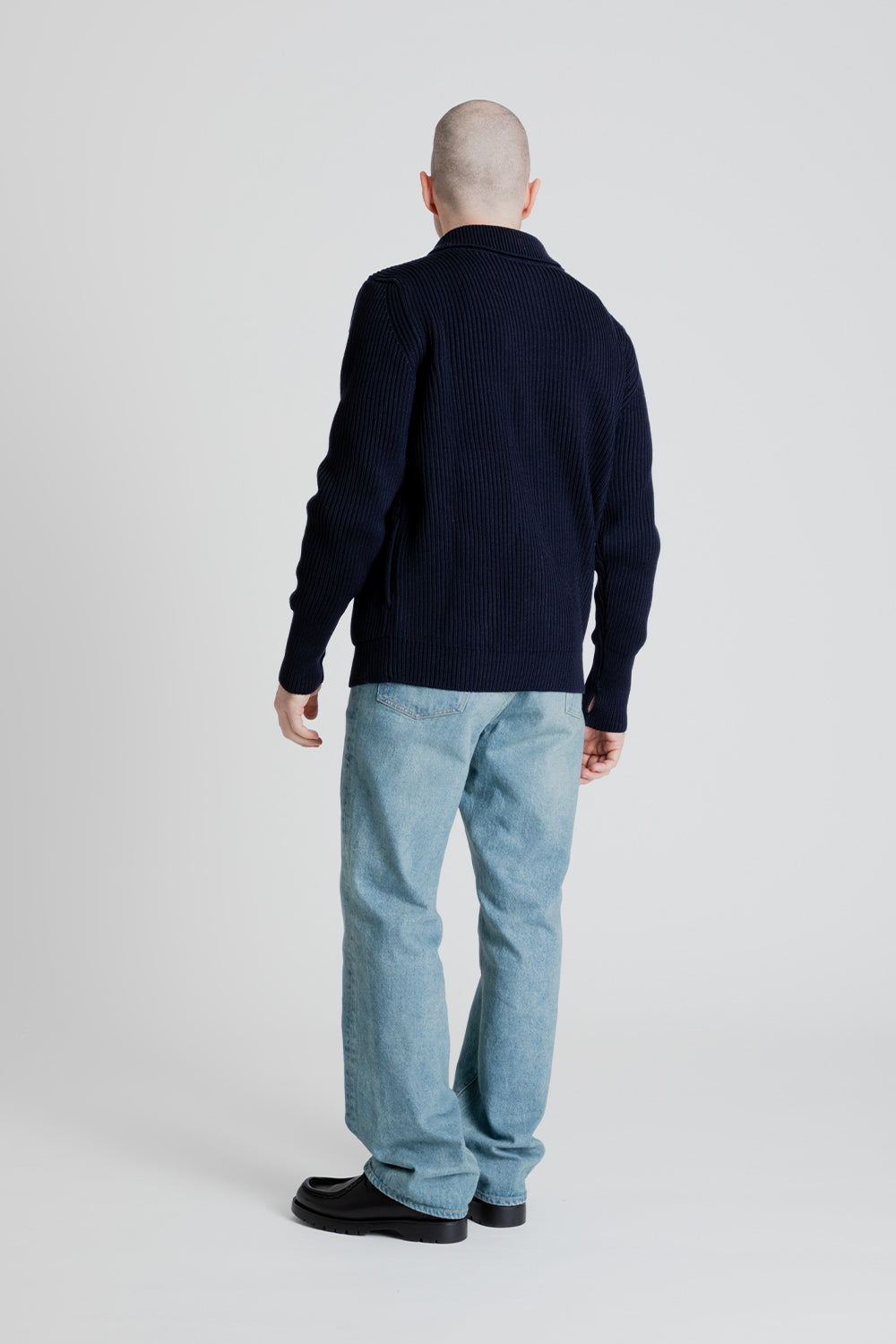 Andersen Andersen Navy Full-Zip with Pockets in Navy Blue