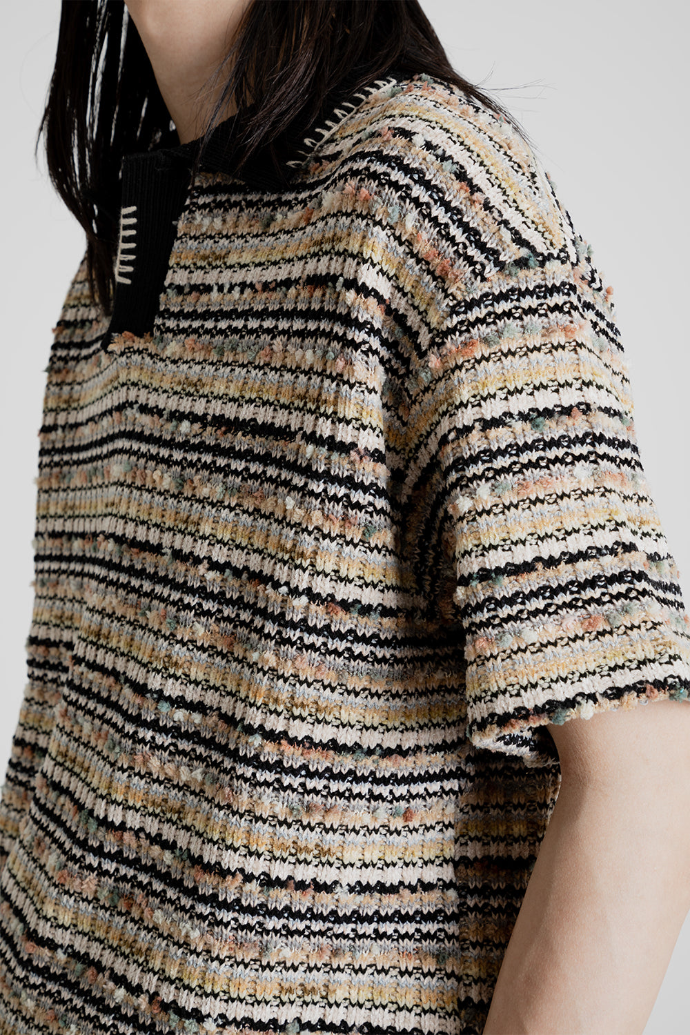 Andersson Bell Crea Boucle Collar Knit in Beige