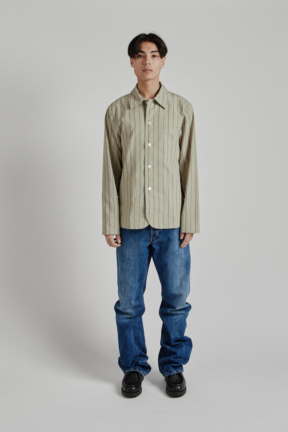 Another Aspect Another Shirt 2.1 JPN - Khaki Guree Stripe